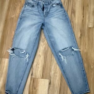Stylish Light Blue Distressed Women Jeans